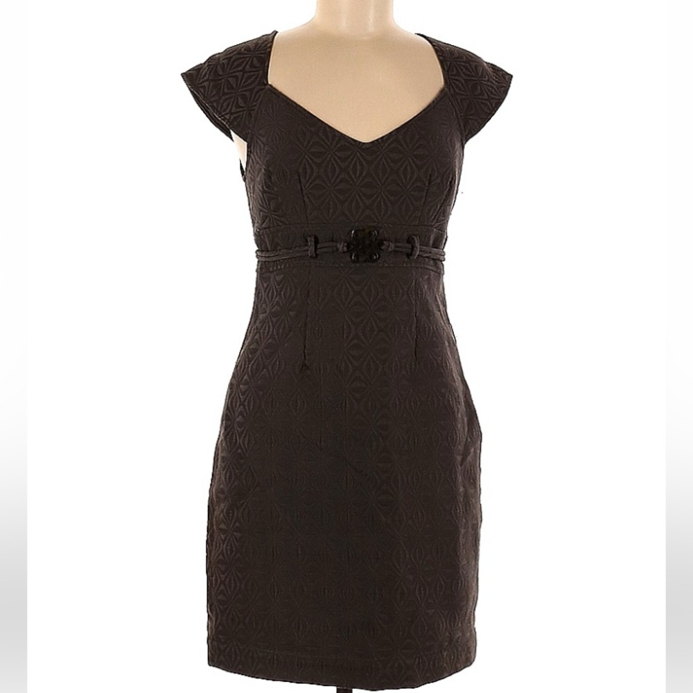 Max Studio Grey Smart Office Midlength Dress